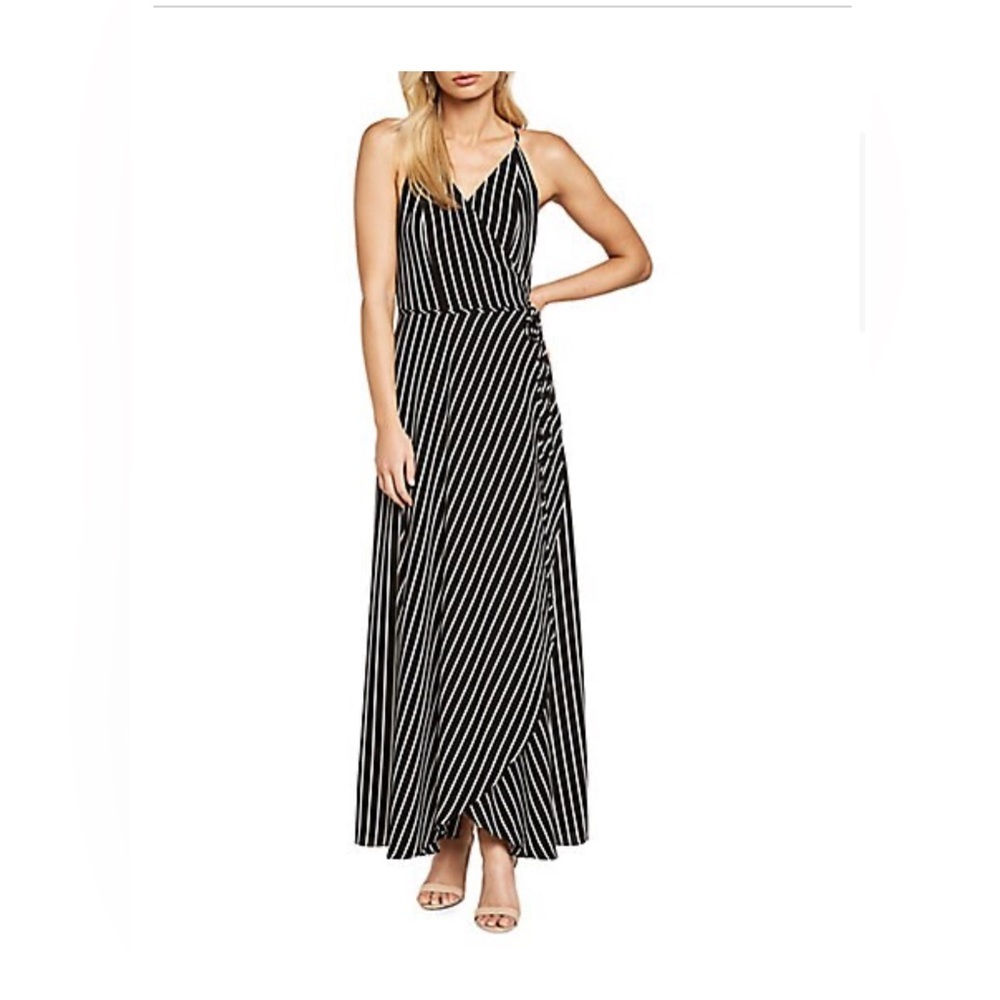 Bardot, wrap dress, size 8/medium, black/white
